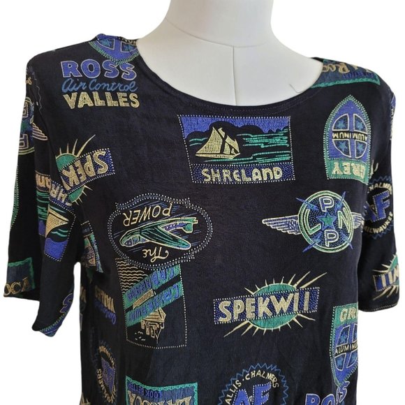 Vintage Jaipur Top Zephyr Spekii Shreland Black Metallic La Roca Custom LH8008 - Picture 2 of 8